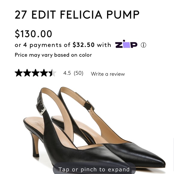 Naturalizer 27 EDIT Naturalizer Felicia Leather Slingback Dress Heels - Picture 5 of 13